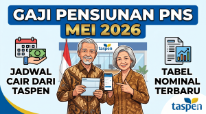 Gaji Pensiunan PNS Mei 2026: Jadwal Cair dari TASPEN & Tabel Nominal Terbaru