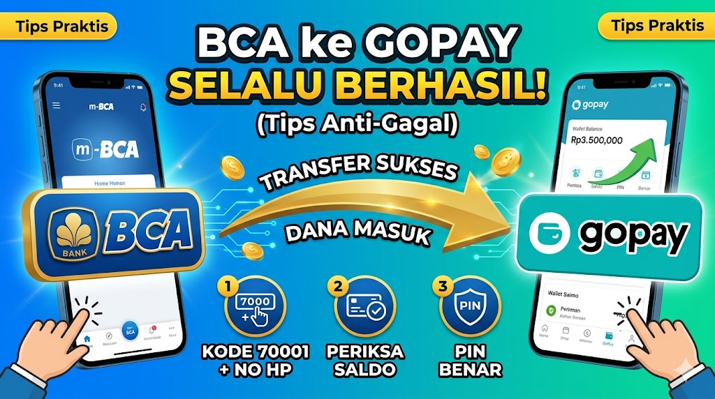 Tips Agar Transfer BCA ke GoPay Selalu Berhasil