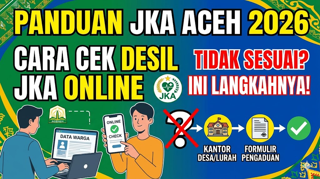 Cara Cek Desil JKA Aceh 2026 Online dan Langkah Jika Tidak Sesuai