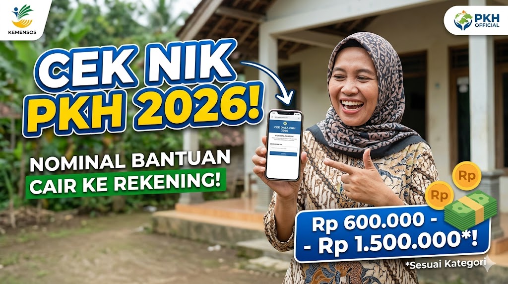 Cara Cek NIK Penerima PKH 2026, Nominal Bantuan Cair Segini ke Rekening!