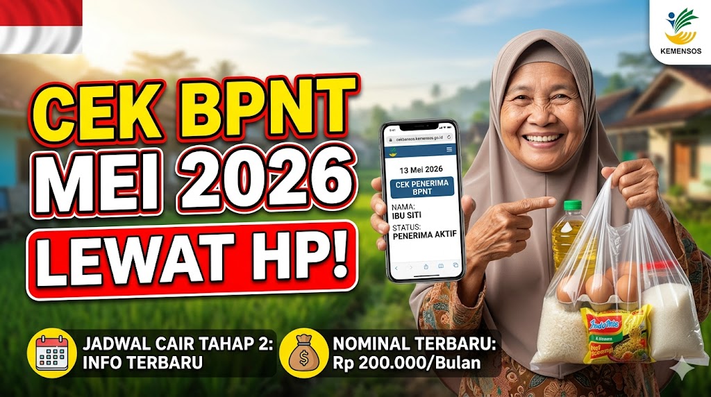 Cara Cek Penerima BPNT Mei 2026 Lewat HP: Jadwal Cair Tahap 2 dan Nominal Terbaru