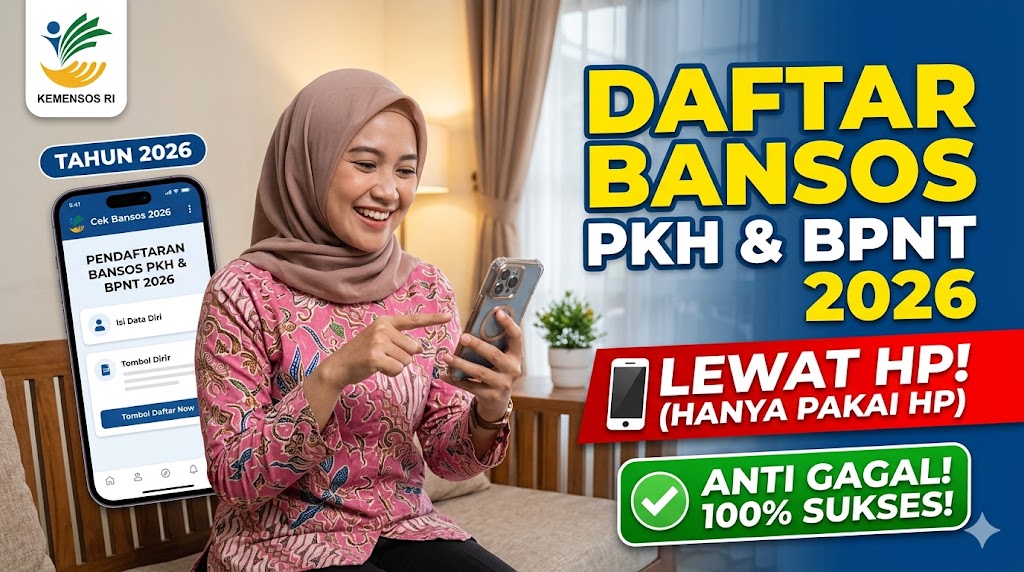 Cara Daftar Bansos PKH dan BPNT 2026 Lewat HP — Panduan Lengkap Anti Gagal