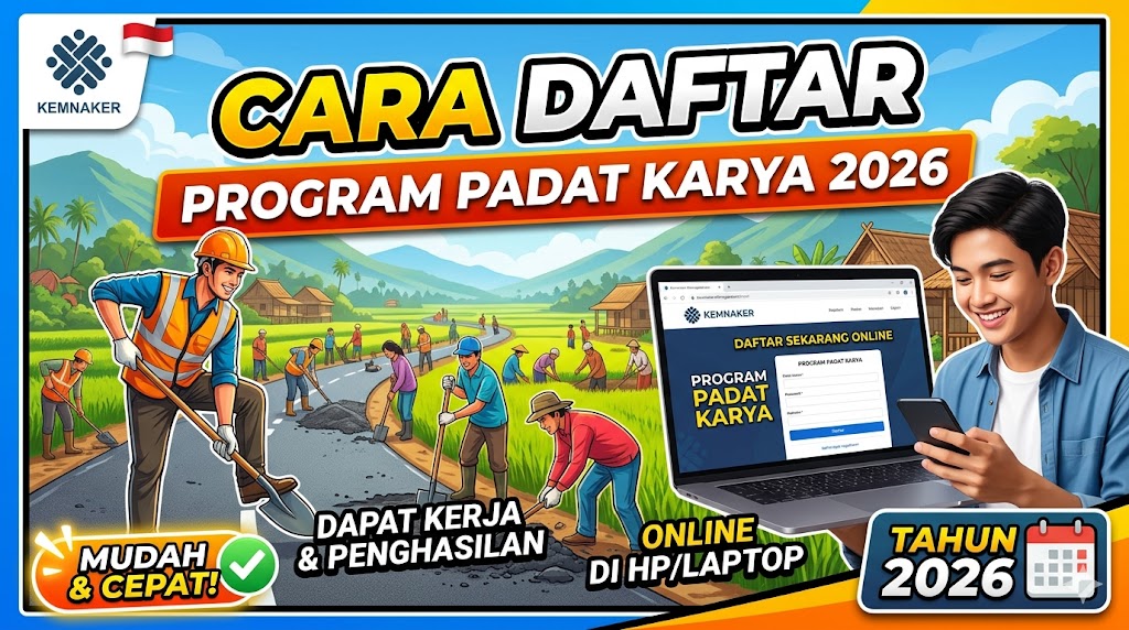 Cara Daftar Program Padat Karya 2026 Kemnaker secara Online