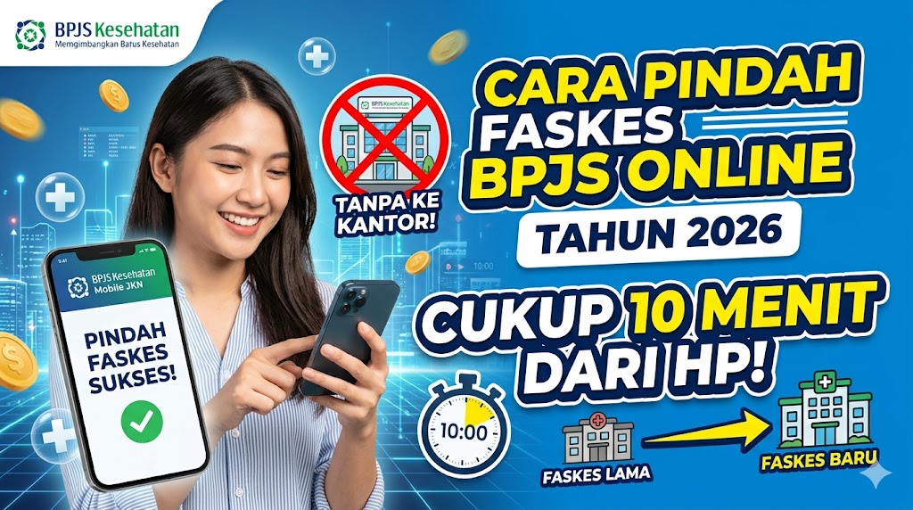 Cara Pindah Faskes BPJS Online 2026 Tanpa ke Kantor — Cukup 10 Menit dari HP