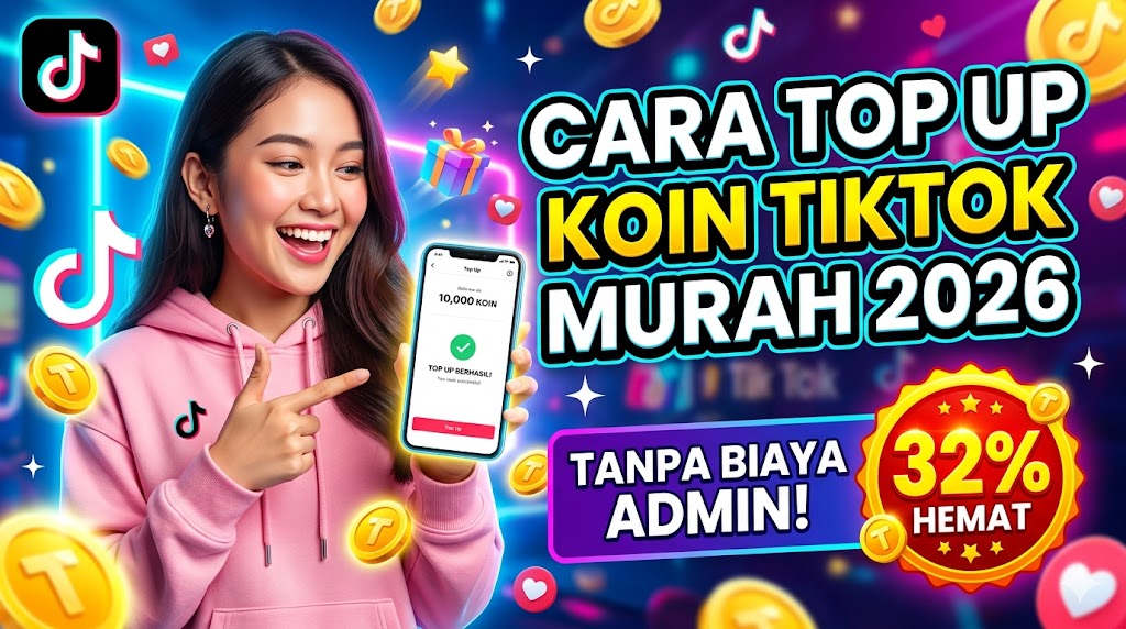 Cara Top Up Koin TikTok Murah 2026: Hemat 32% Tanpa Biaya Admin