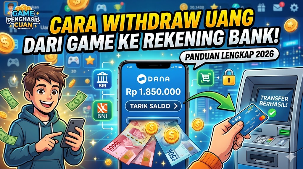 Cara Withdraw Uang dari Game Penghasil Cuan ke Rekening Bank — Panduan Lengkap 2026