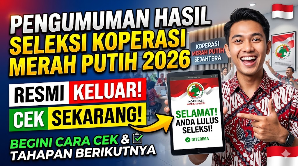 Hasil Seleksi Koperasi Merah Putih 2026 Sudah Keluar — Begini Cara Cek dan Tahapan Berikutnya