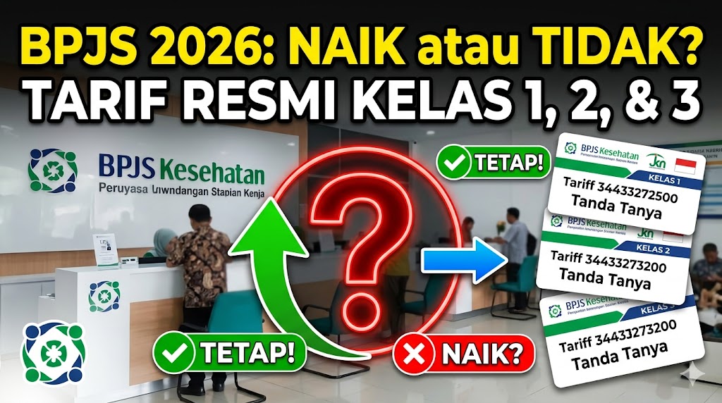 Iuran BPJS Kesehatan 2026 Naik atau Tidak? Ini Tarif Resmi Kelas 1, 2, dan 3
