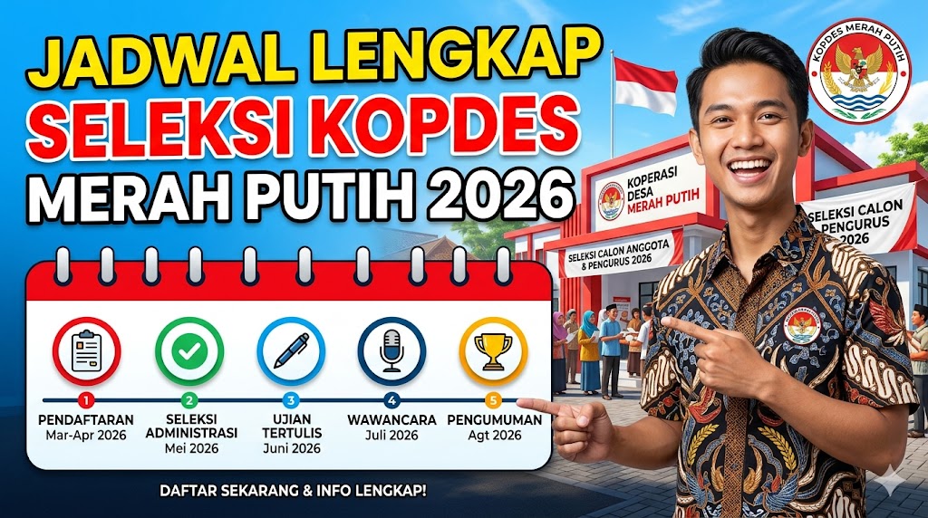 Jadwal Lengkap Seleksi Kopdes Merah Putih 2026