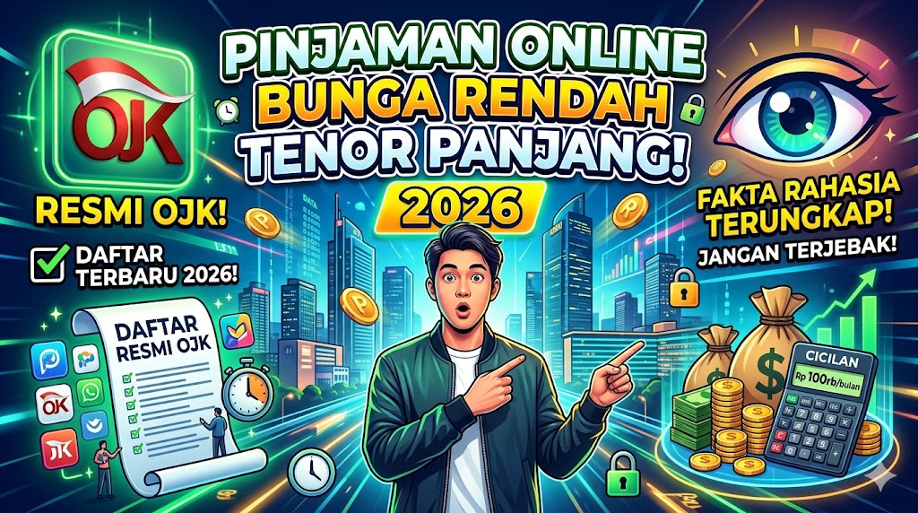 Pinjaman Online Bunga Rendah Tenor Panjang 2026: Daftar Resmi OJK, Simulasi Cicilan, dan Fakta yang Jarang Dibahas