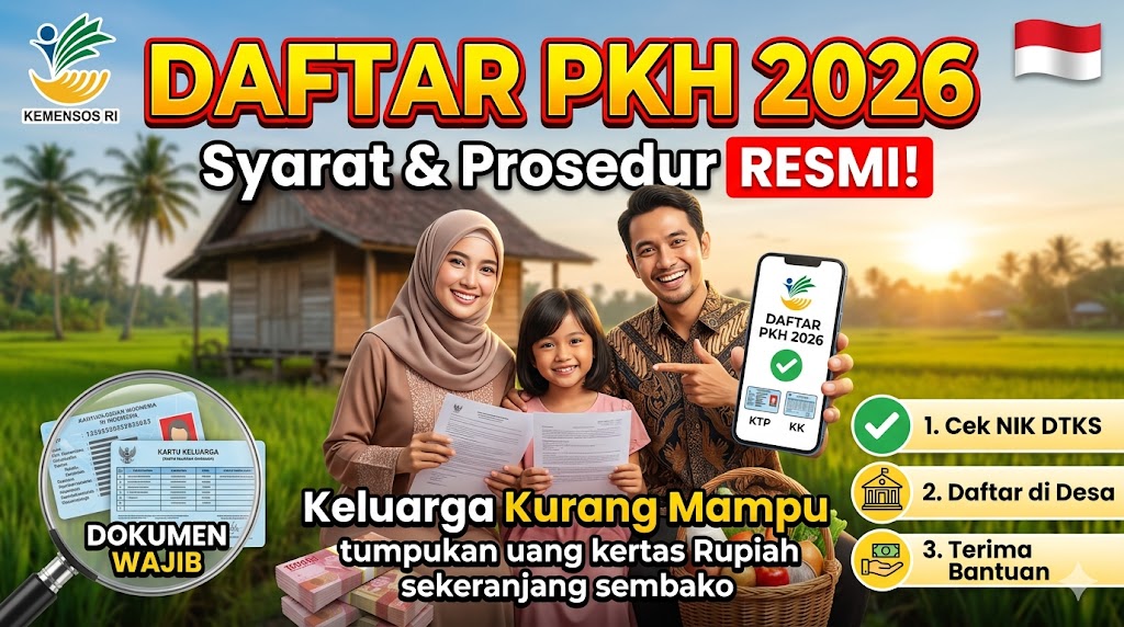 Syarat Daftar Bansos PKH 2026 untuk Keluarga Kurang Mampu, Ini Fakta dan Prosedur Resminya