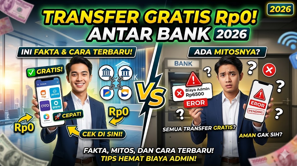 Transfer Antar Bank Tanpa Biaya Admin: Fakta, Mitos, dan Cara Terbaru 2026