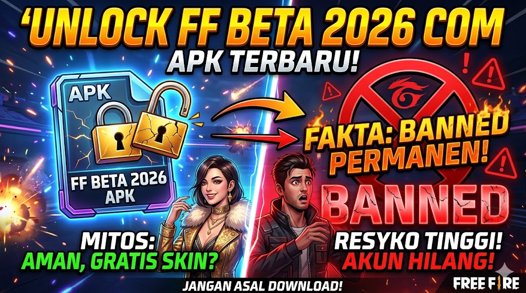 Unlock FF Beta Com Apk 2026 Terbaru: Mitos Aman, Fakta Bisa Kena Banned Permanen