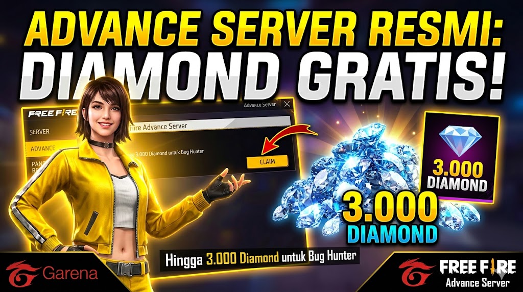 Reward dari Advance Server Resmi: Diamond Gratis Hingga 3.000